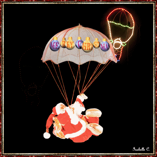 Père Noël Parachute Illumination